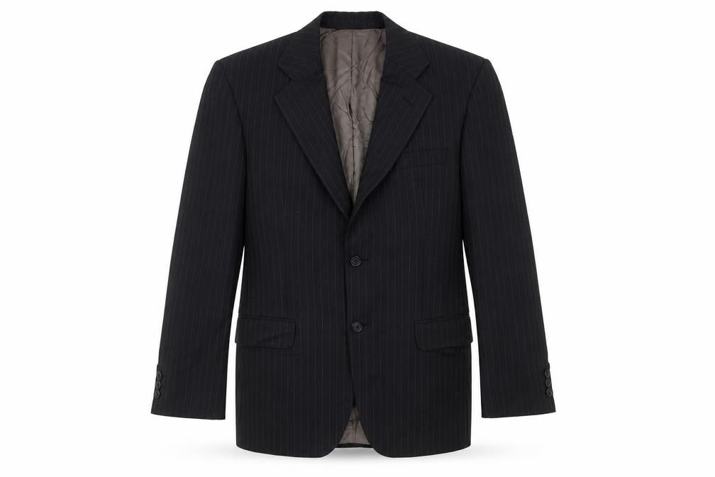 Marks & Spencer Men's Black Striped Jacket, 36R