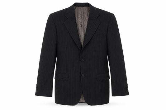 Marks & Spencer Men's Black Striped Jacket, 36R