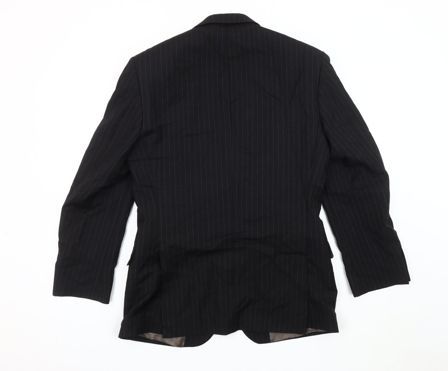 Marks and Spencer Men's Black Striped Jacket, 36R