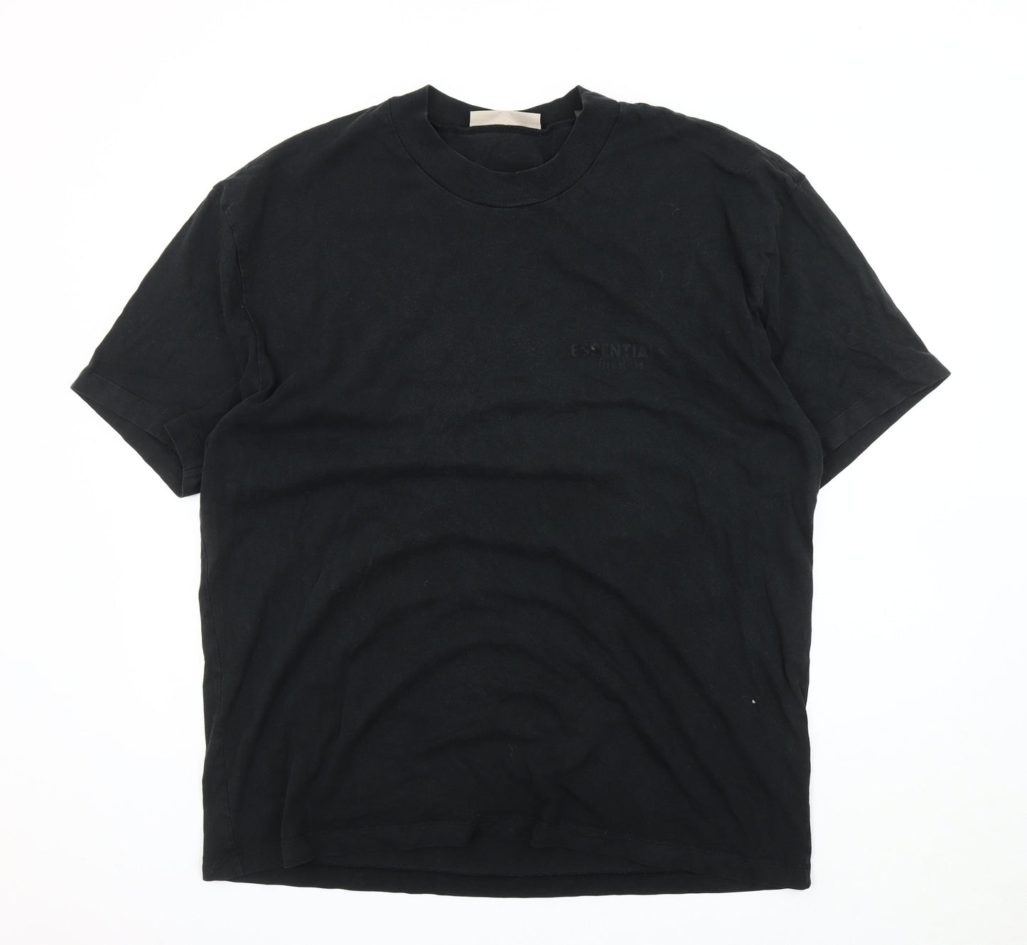 Essentials Men's Black XL T-Shirt - Logo Solid Crew Neck