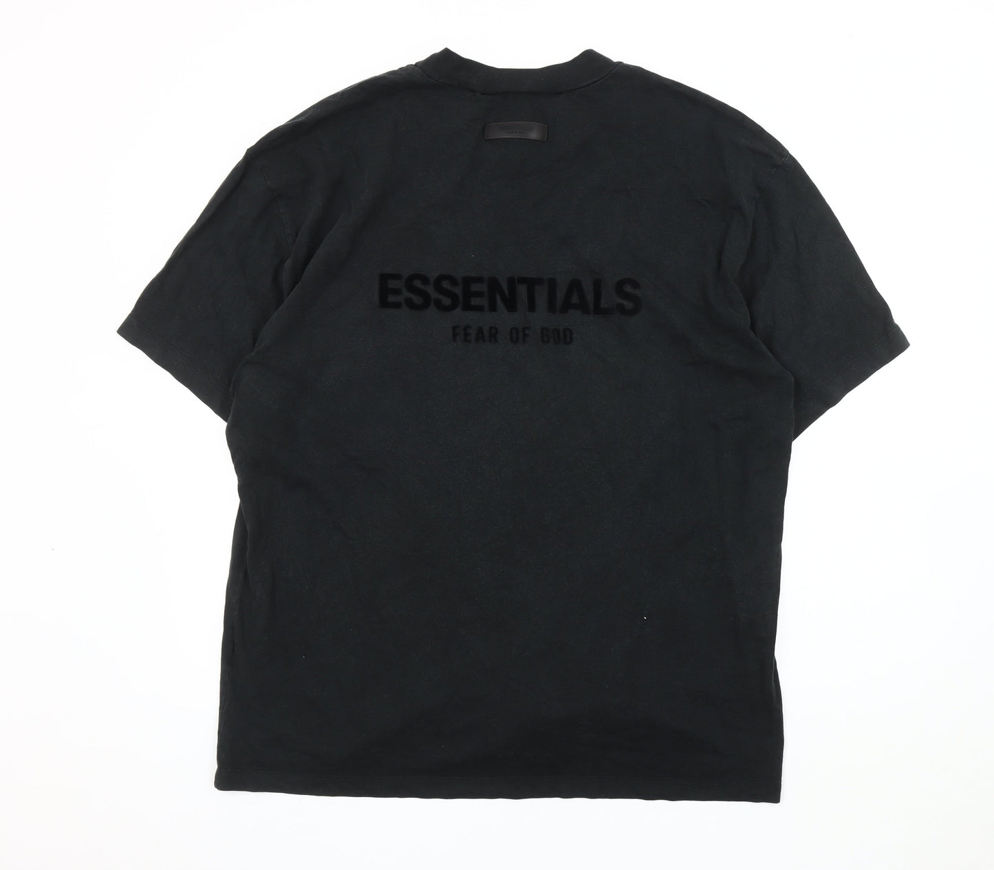 Essentials Men's Black XL T-Shirt - Logo Solid Crew Neck