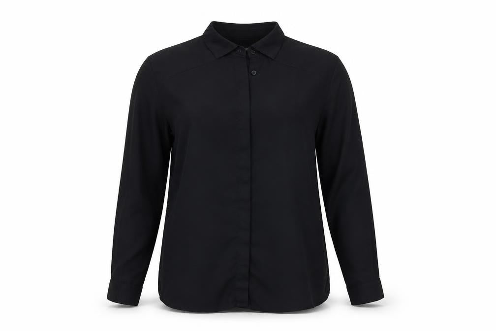 & Other Stories Women's Black Button-Up Shirt, Size 6