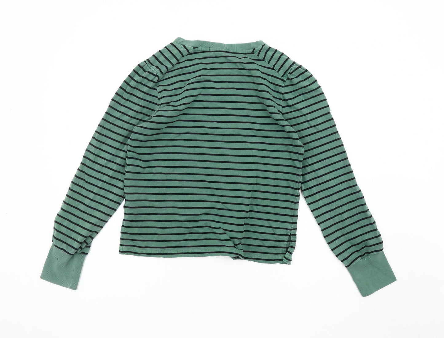 Next Men's Green Striped Pullover Sweatshirt, Medium