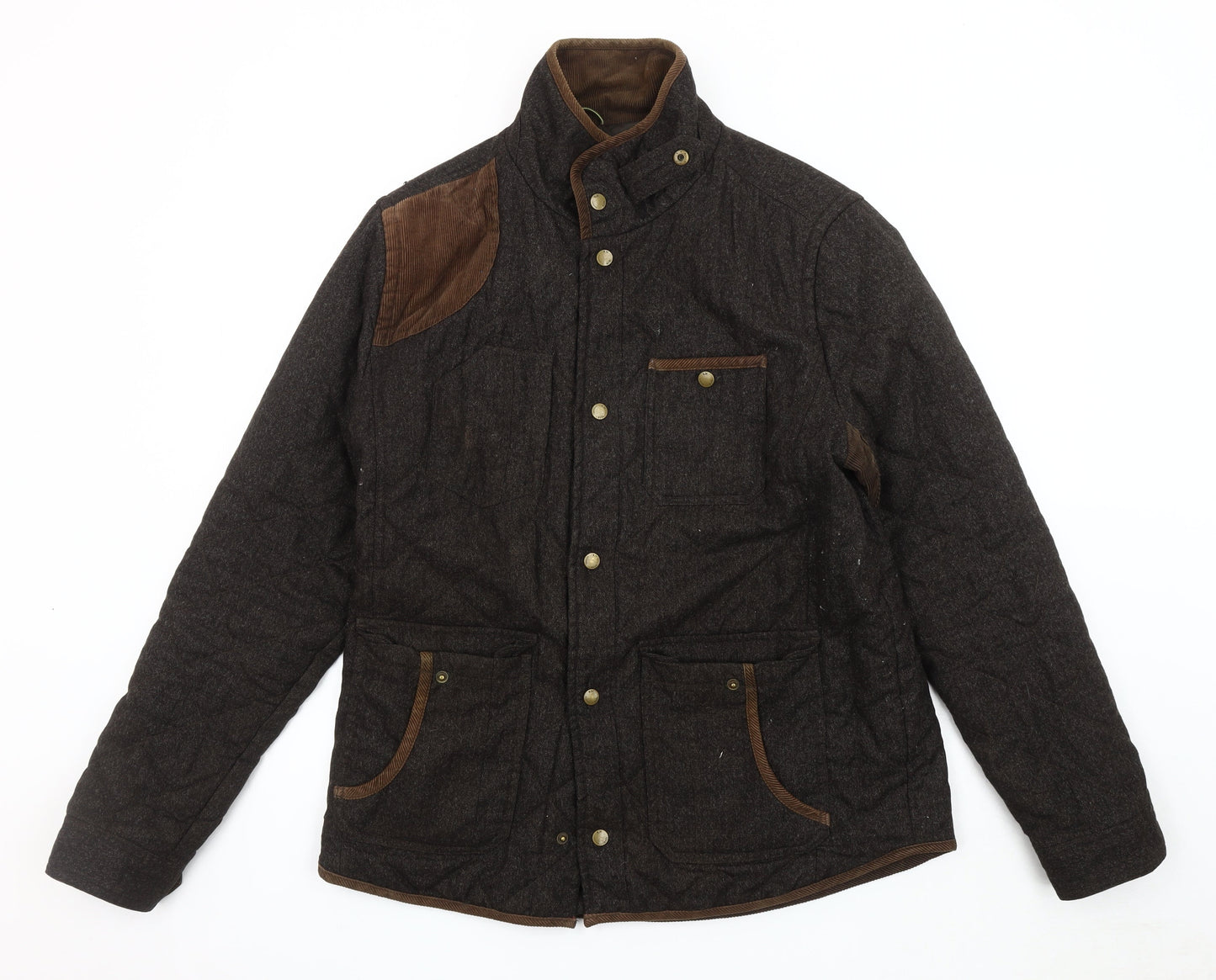 Red Herring Men's Brown Quilted Jacket Large