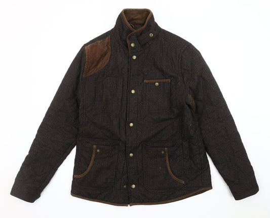 Red Herring Men's Brown Quilted Jacket Large
