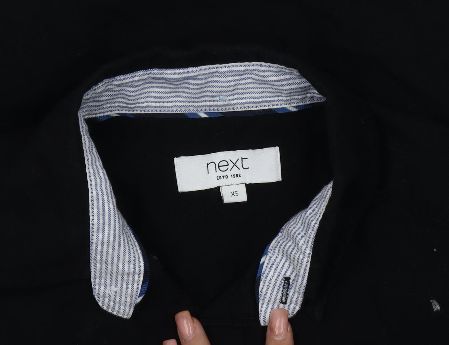 Next Men's Black XS Short Sleeve Shirt