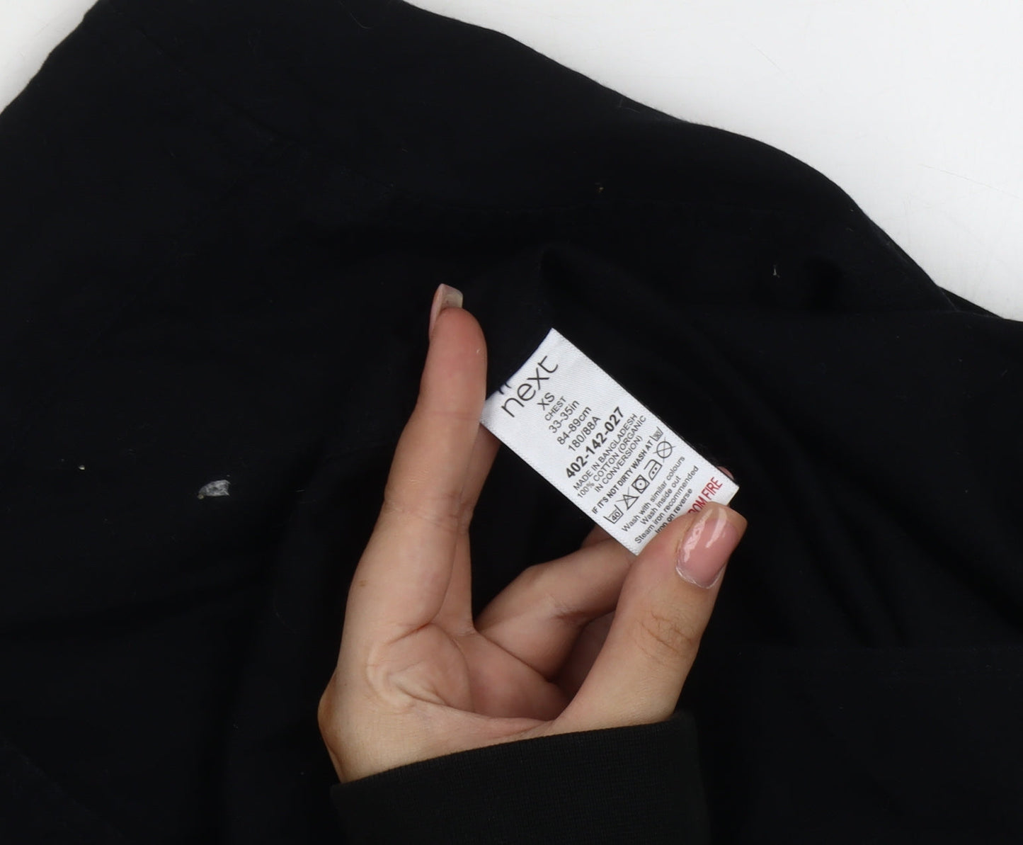 Next Men's Black XS Short Sleeve Shirt