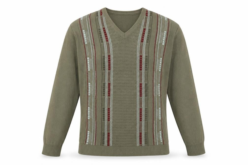 Carabou Menswear Green V-Neck Pullover Jumper M