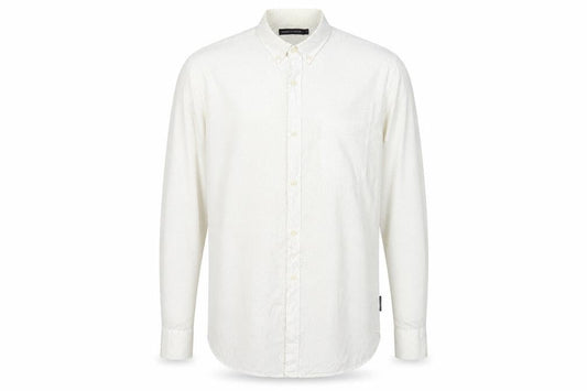 French Connection Men's Ivory Shirt L, Button-Up