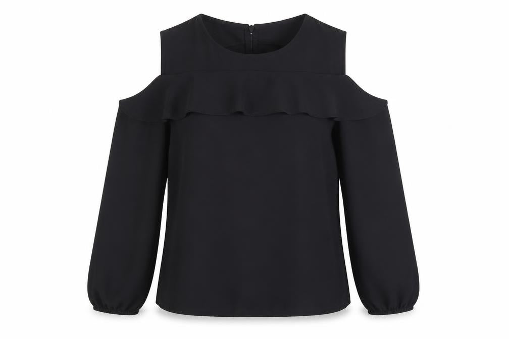 Sabina Diamant Women's Black Blouse, Medium, Casual, Excellent