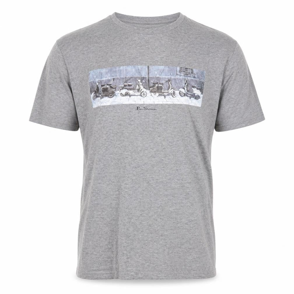 Ben Sherman Men's Grey Cotton T-Shirt Size Large