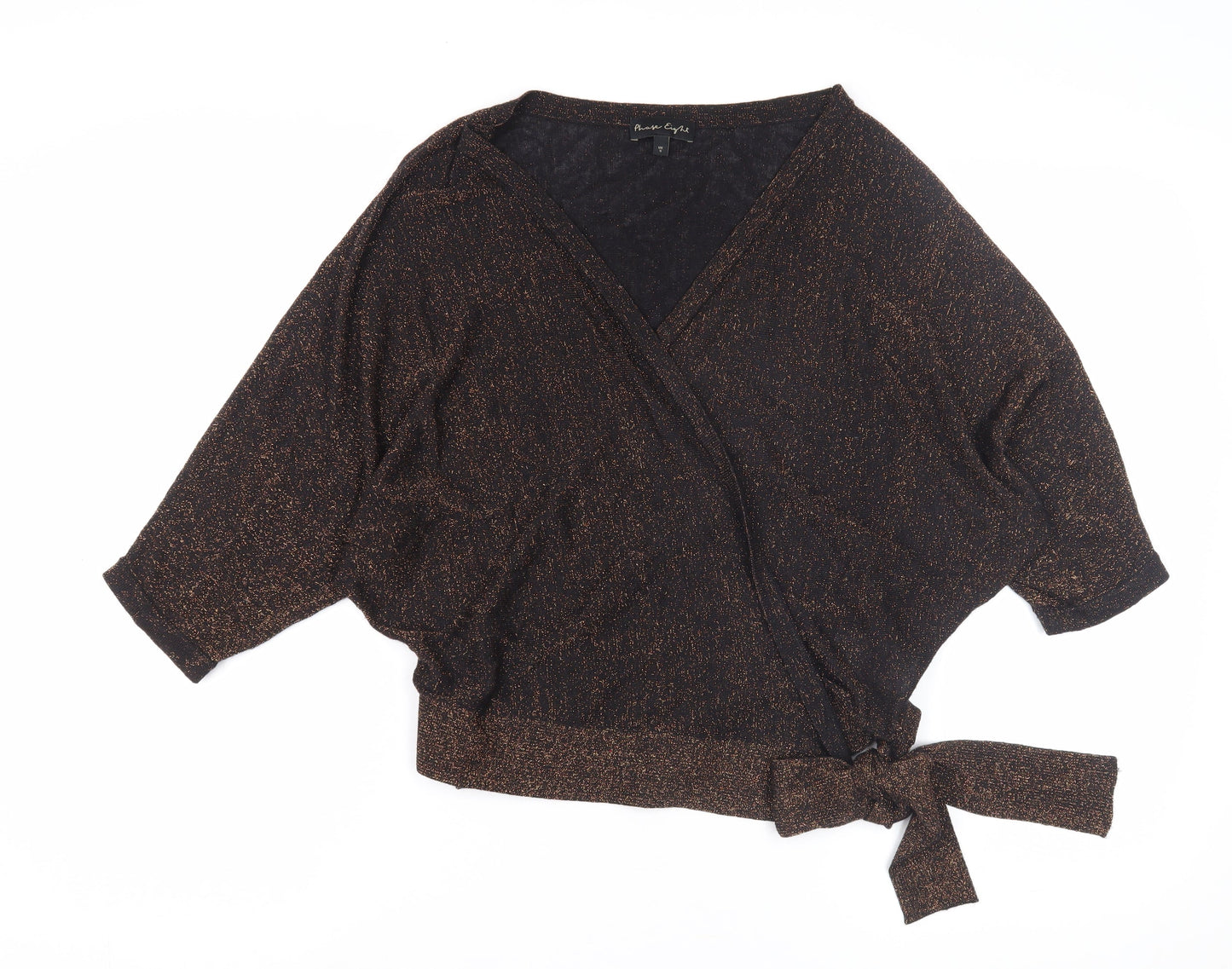 Phase Eight Women's Black Wrap Blouse - Size S, Party Style
