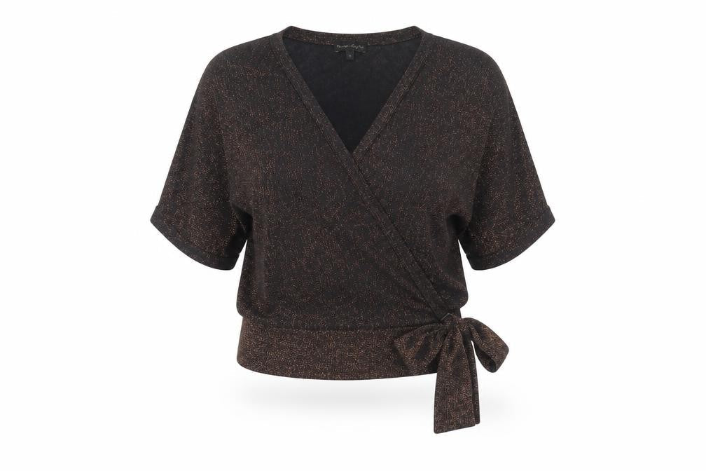 Phase Eight Women's Black Wrap Blouse - Size S, Party Style