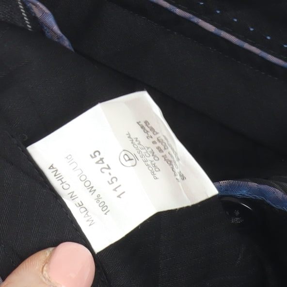 Next Women's Black Striped Wool Trousers 28