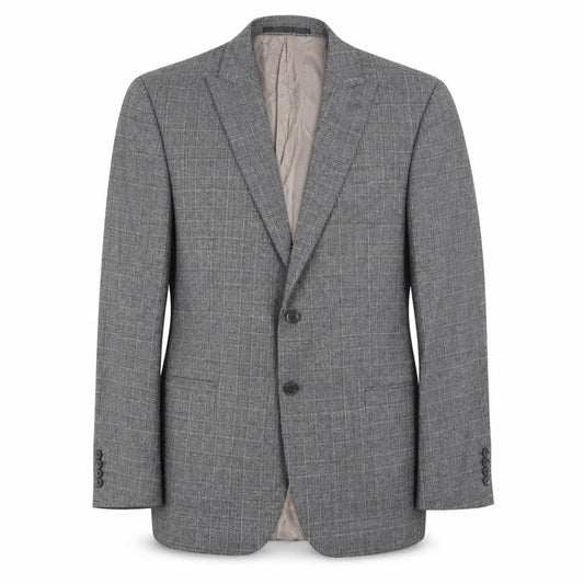John Lewis Grey Check Wool Men's Blazer 42 Long
