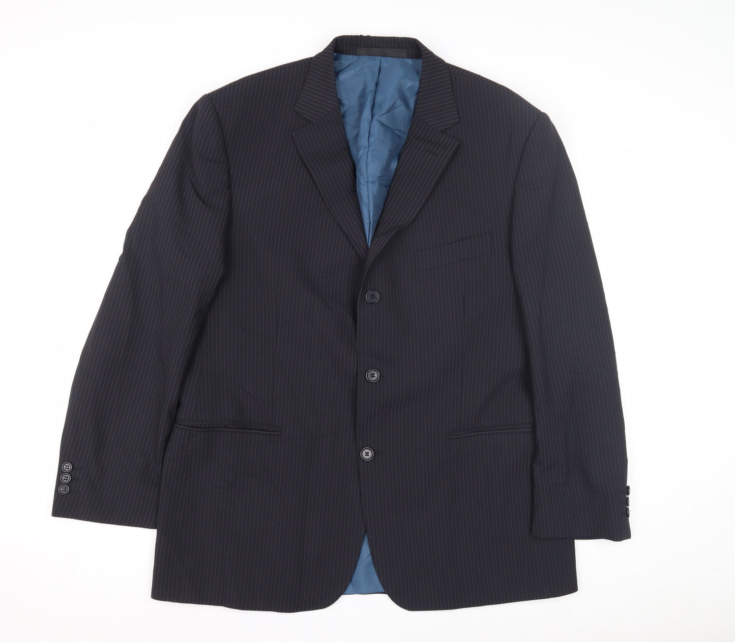 Marks and Spencer Men's Navy Blazer, 42 S, Striped