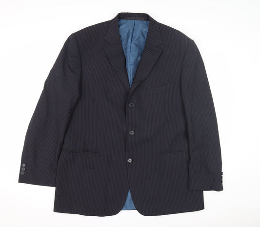Marks and Spencer Men's Navy Blazer, 42 S, Striped