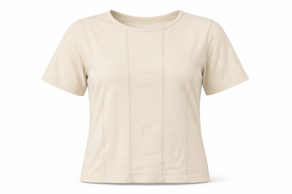 Honor Millburn Women's Beige Top, M, Short Sleeve