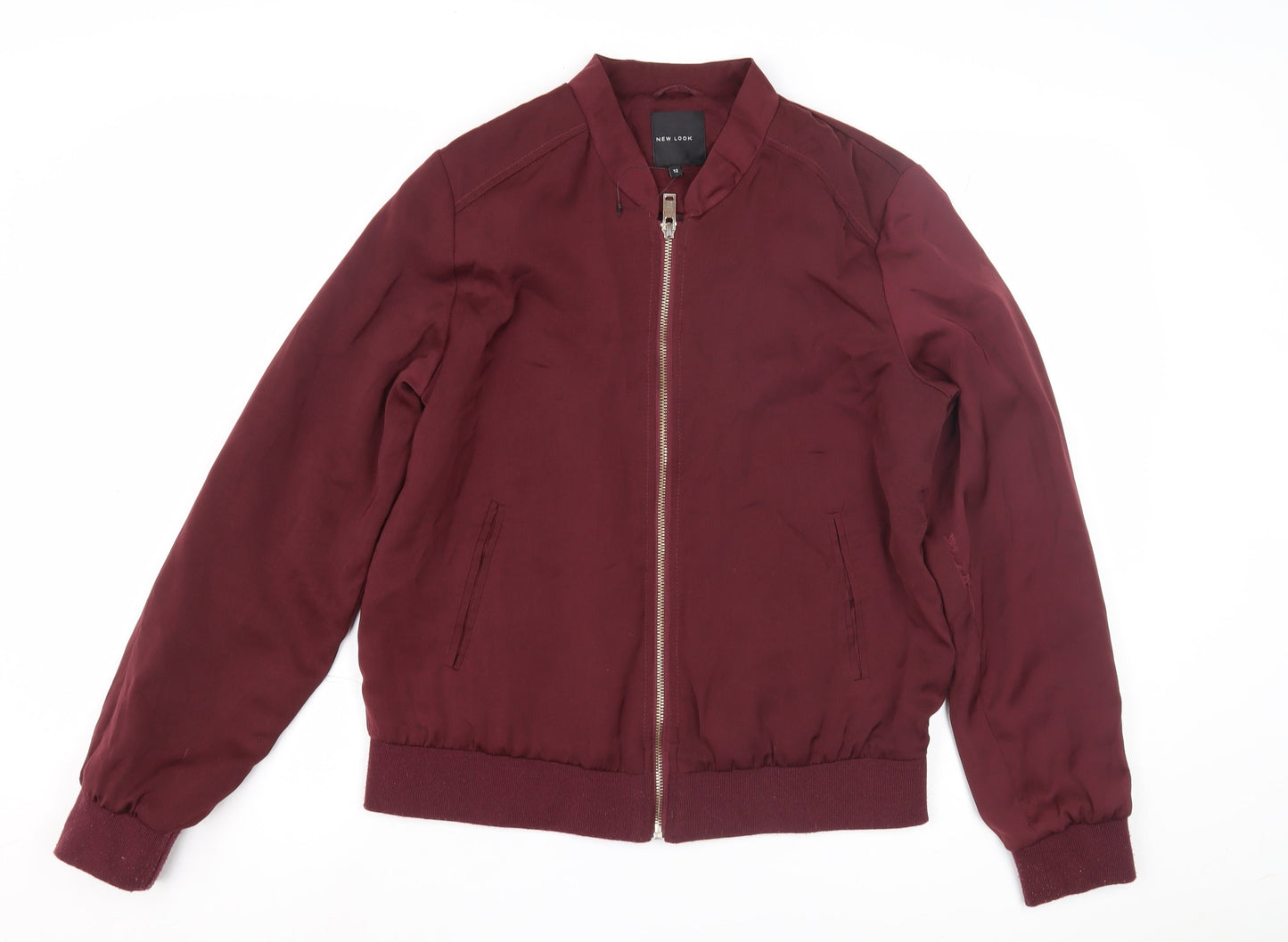 New Look Women's Red Bomber Jacket Size 12