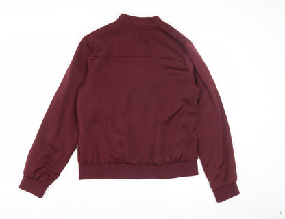 New Look Women's Red Bomber Jacket Size 12