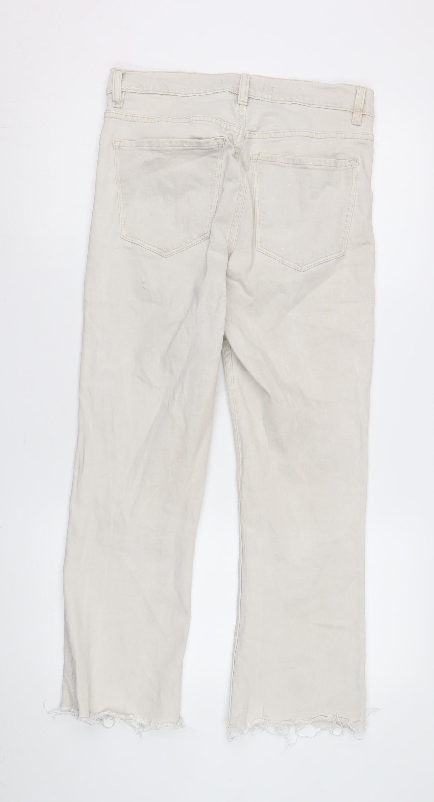 MNG Women's Ivory Straight Jeans Size 12