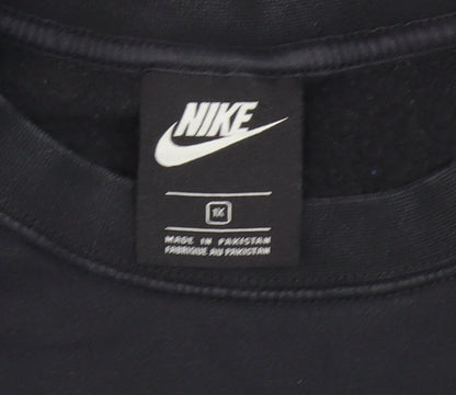 Close-up detail of Nike women’s black pullover sweatshirt 1x