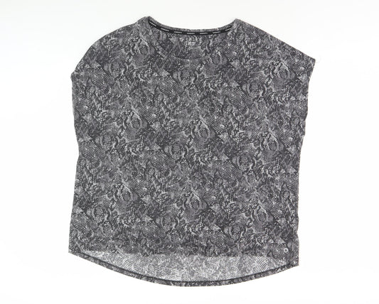 Marks and Spencer Women's Black Animal Print Top UK 24