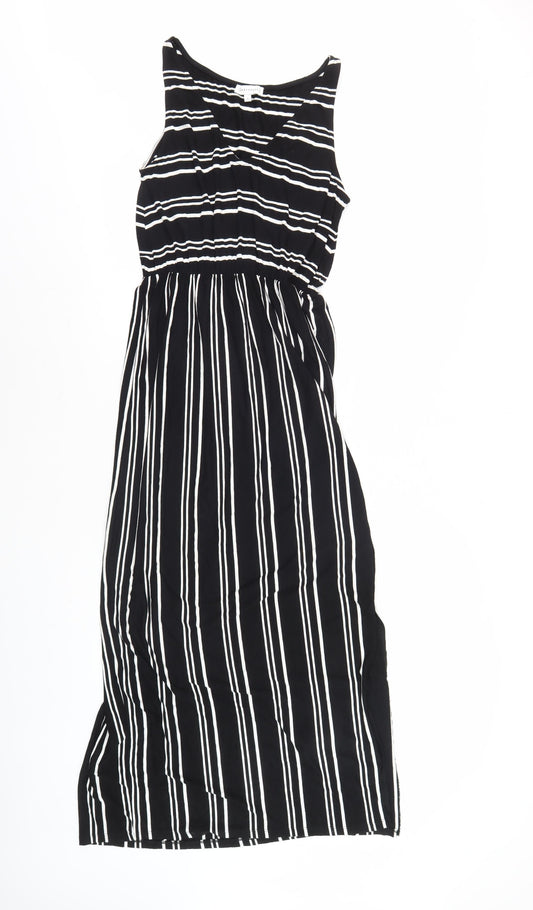 Warehouse Women's Black Striped Tank Dress Size 10