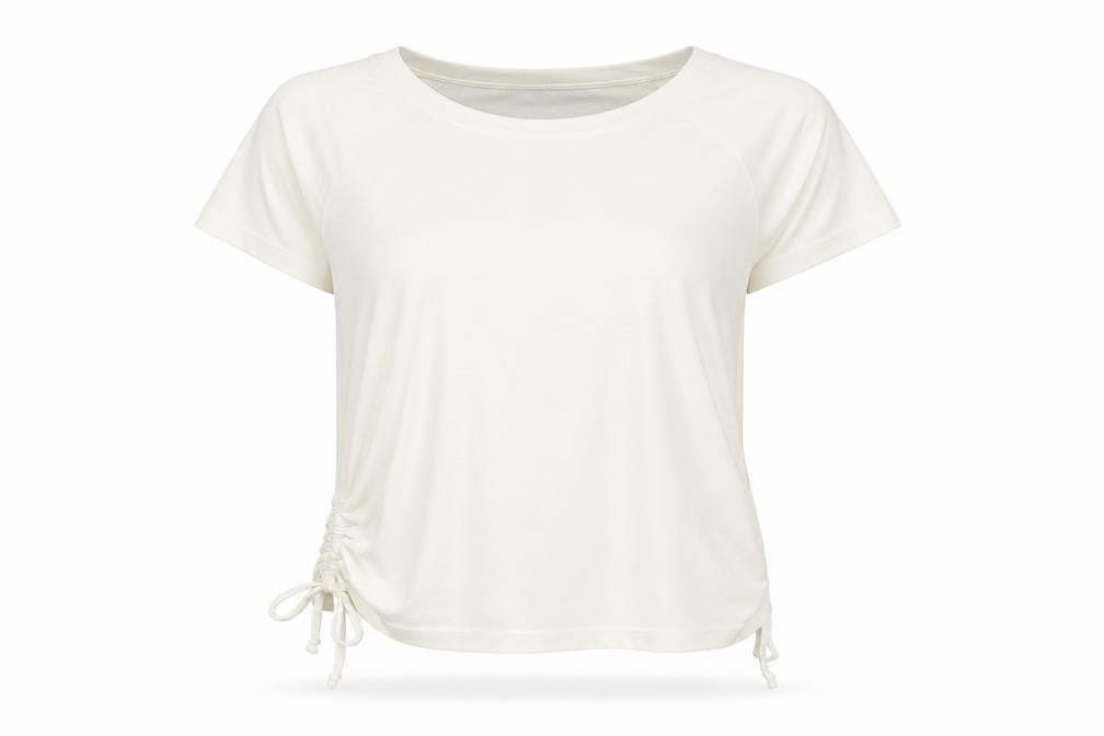 Lakeland Women's Ivory T-Shirt, Size 14, Adjustable Side