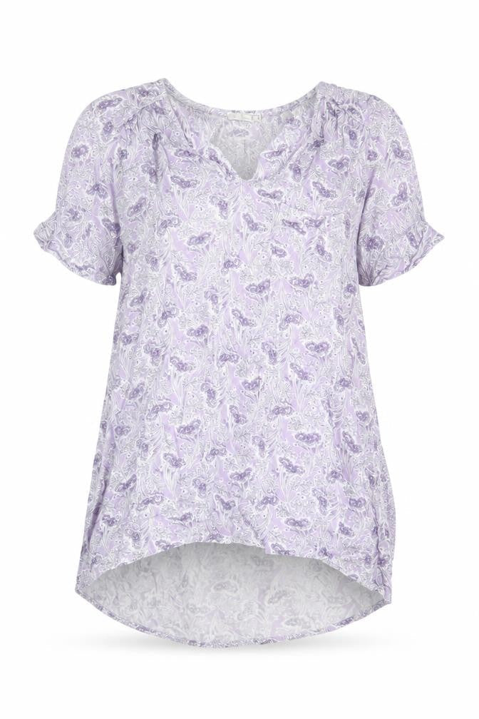 Fat Face Women's Purple Floral Blouse - Size 12