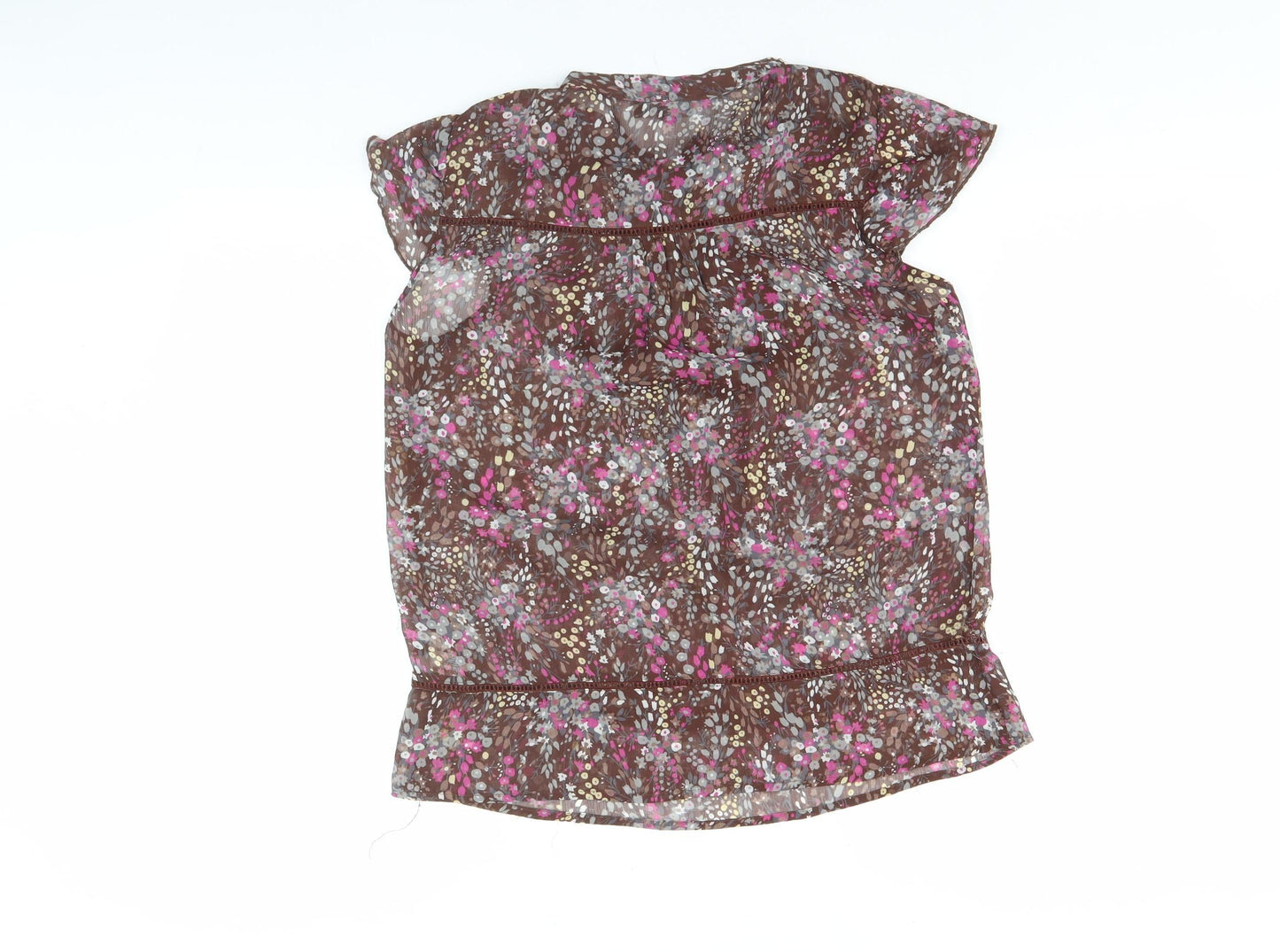 Next Women's Brown Floral Blouse Size 12