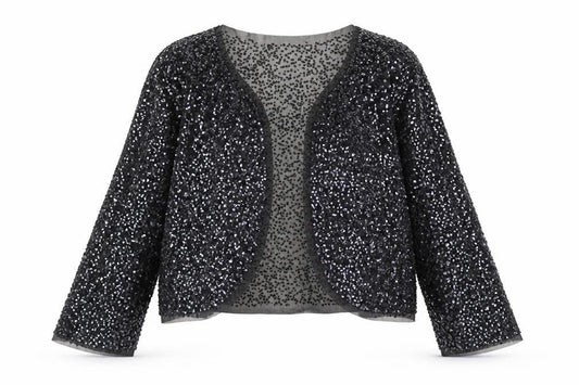 Principles Black Sequin Women's Jacket Size 4