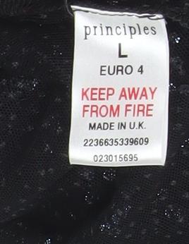 Close-up detail of Principles Black Sequin Women's Jacket, size 4