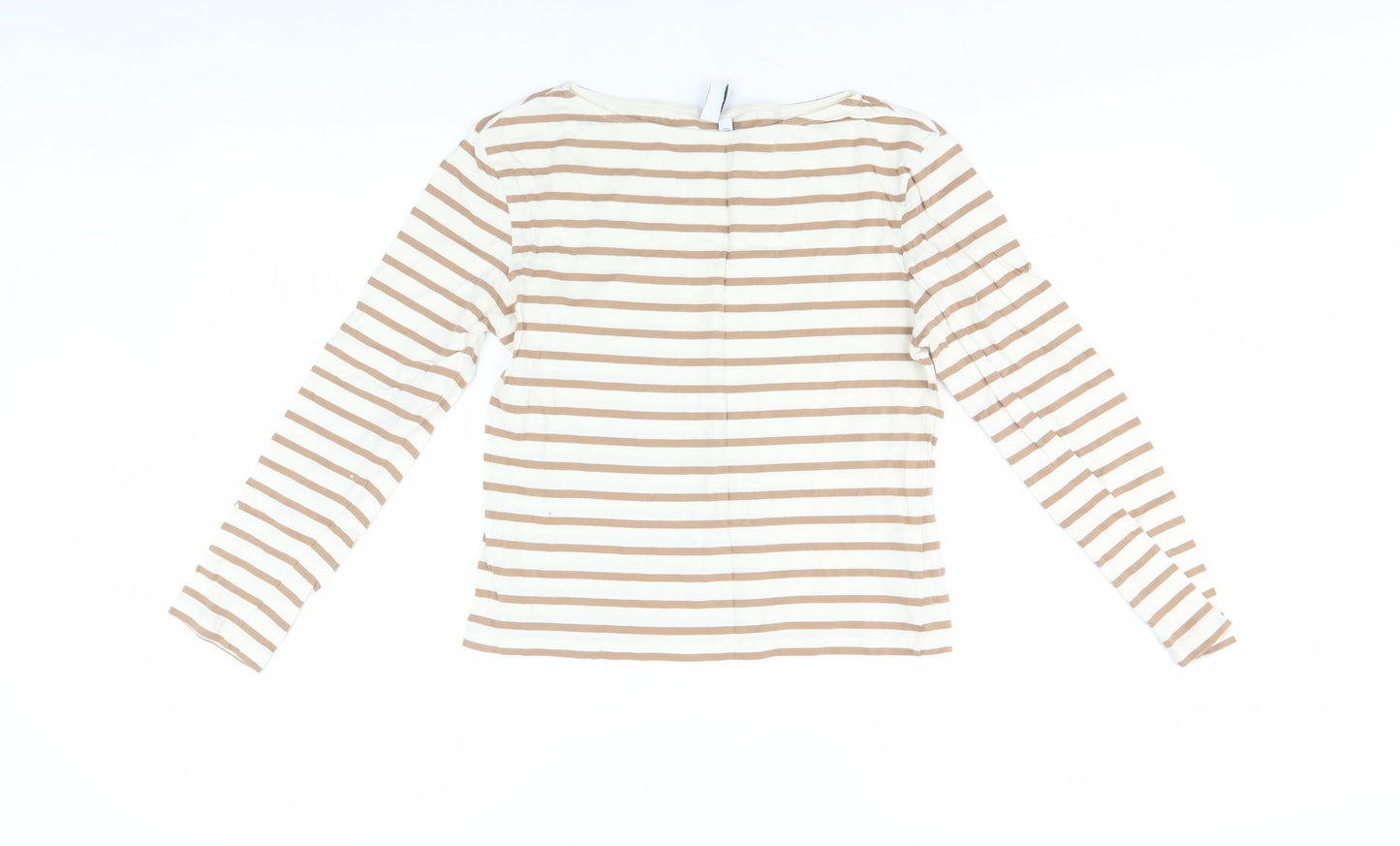 Paris Atelier Women's XS Beige White Striped Top