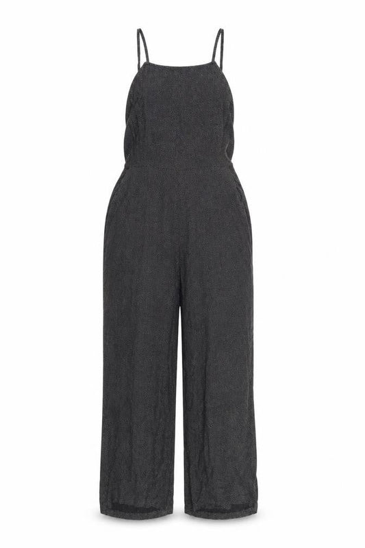 Front view of Pins & Needles Black Wide-Leg Jumpsuit L