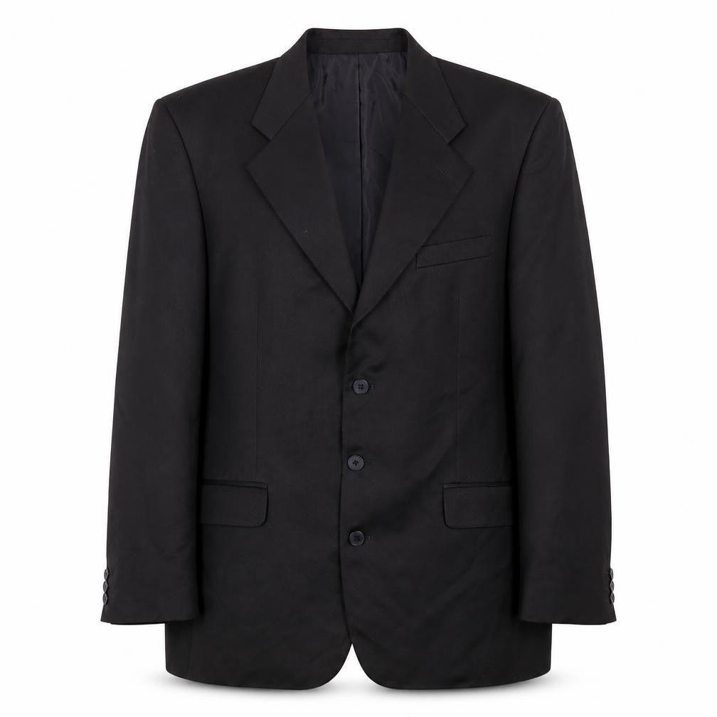 Jonathan Adams Men's Black Long Suit Jacket, Size 42