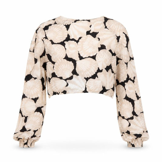 H&M Women's Cropped Shell Print Top - Size 12