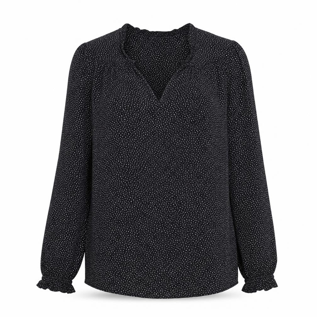 Fat Face Women's Black Polka Dot Blouse Size 12
