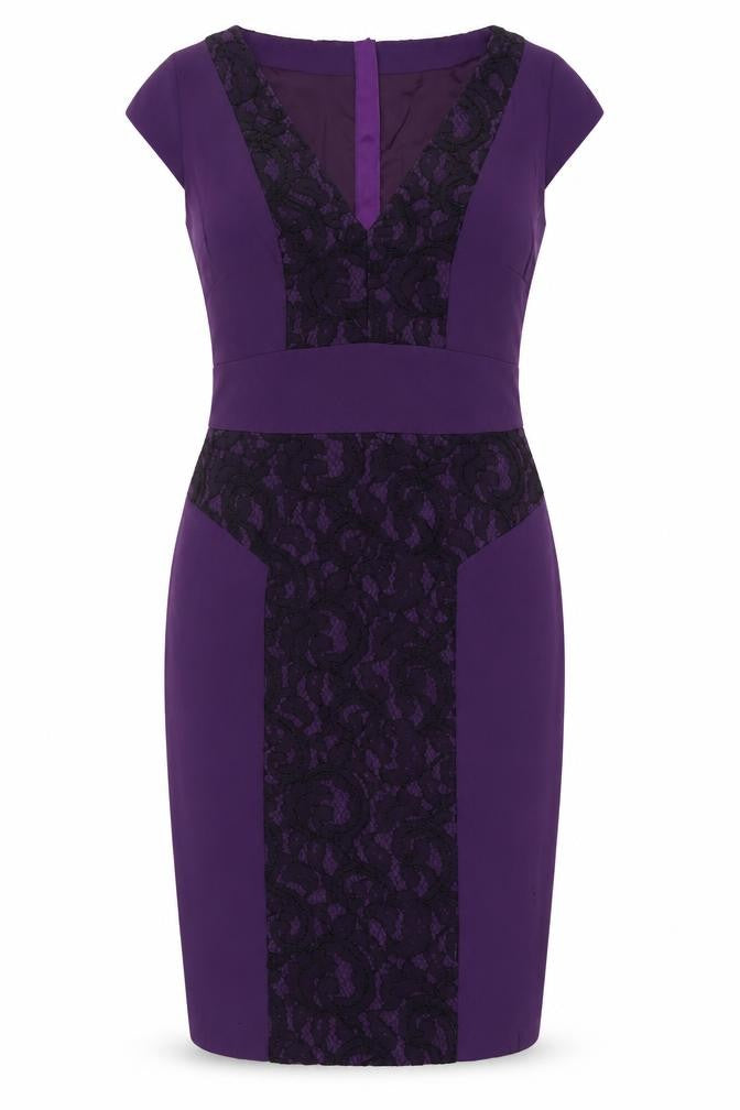 L.K. Bennett Women's Purple Sheath Dress Size 8