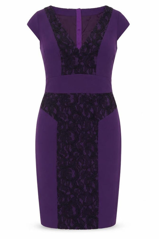 L.K. Bennett Women's Purple Sheath Dress Size 8