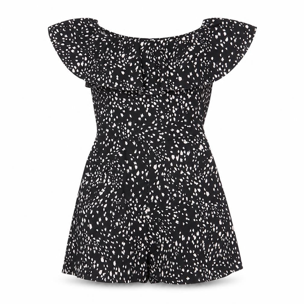 New Look Women's Black Off-Shoulder Playsuit - Size 8