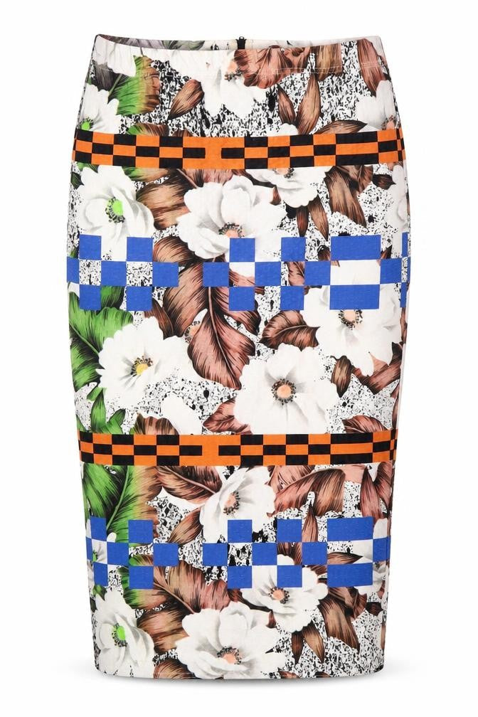 Topshop Women's Multicoloured Pencil Skirt Size 8