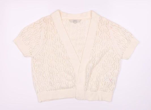 Casual Collection Women's Ivory Knit Cardigan Size 14
