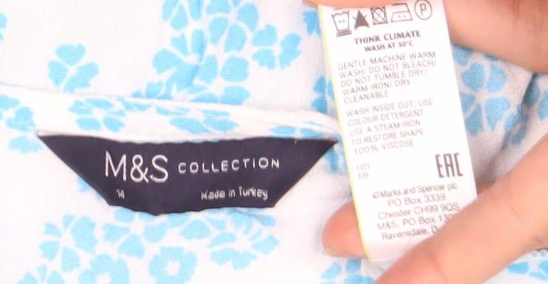 Marks & Spencer Women's Blue Floral Dress Size 12