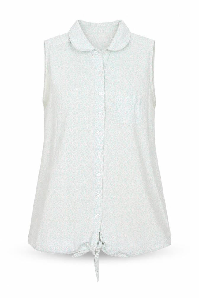 Fat Face Women's Ivory Floral Button-Up Top Size 8