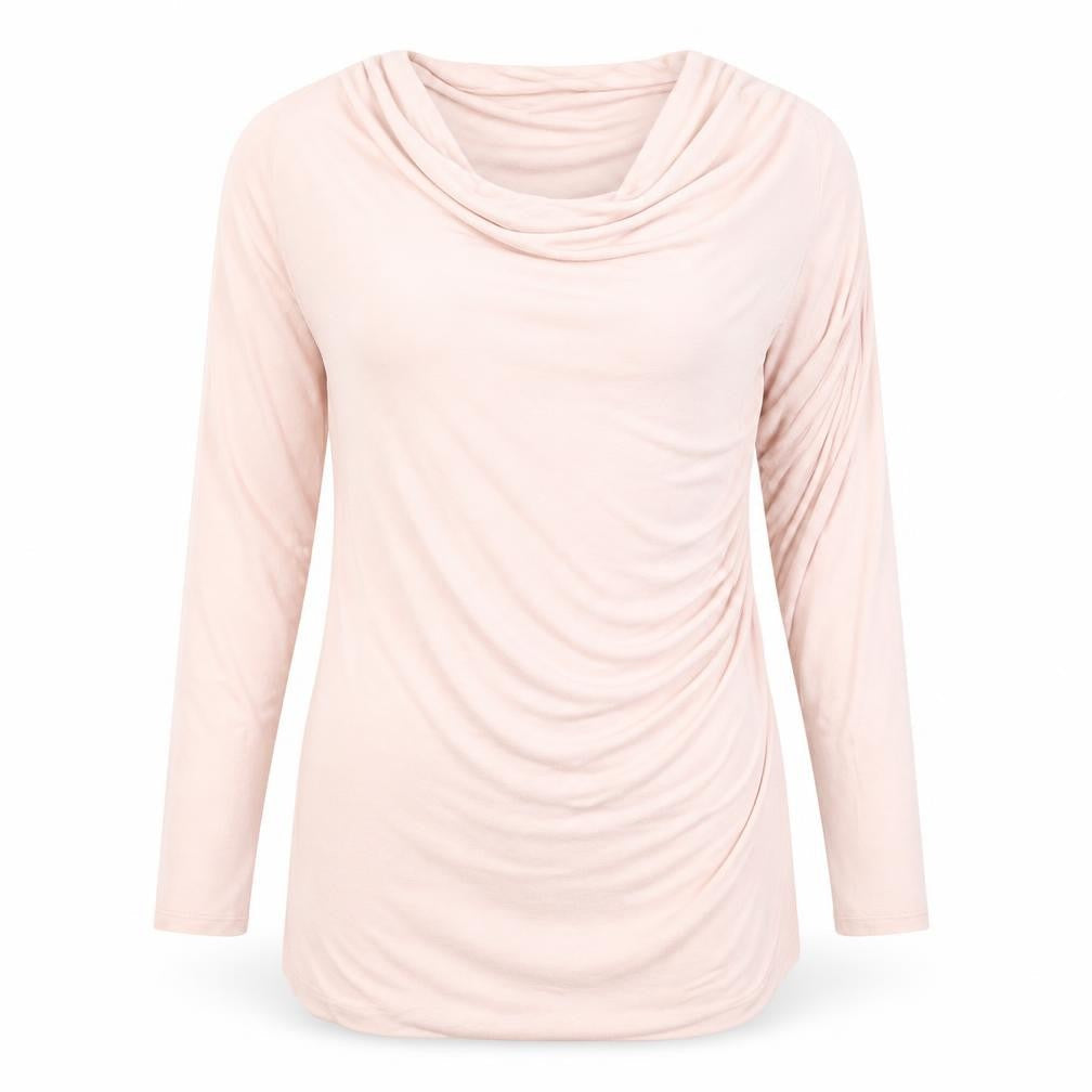Please Eight Women's Pink XS Basic Long Sleeve Top