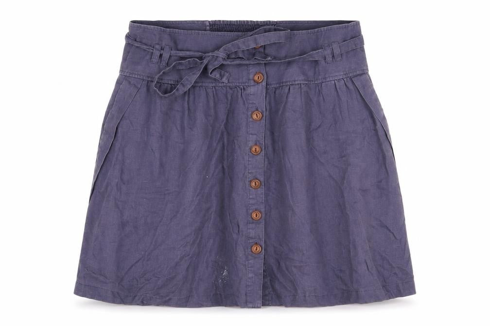 Marks & Spencer Women's Blue Linen Skirt Size 12