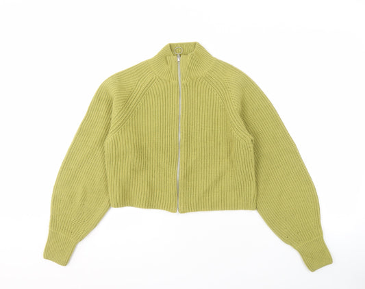 NEXT Women's Green Full Zip Acrylic Jumper XS