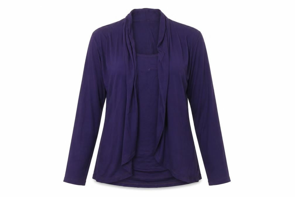 Alex & Co. Women's Purple Long Sleeve Top - Size 14