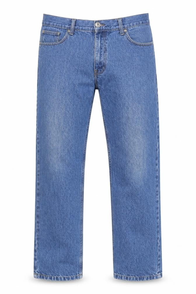 Pride & Soul Men's Blue Straight Jeans, L, Regular Fit